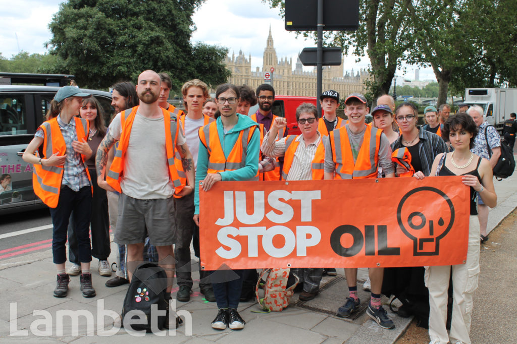 JUST STOP OIL PROTEST, LAMBETH PALACE ROAD