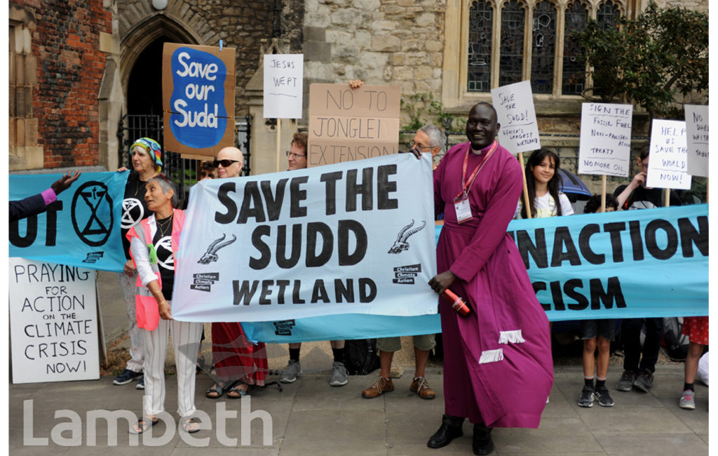 ARCHBISHOP MOSES DENG BOL, CHRISTIAN CLIMATE ACTION PROTEST, LAMBETH PALACE