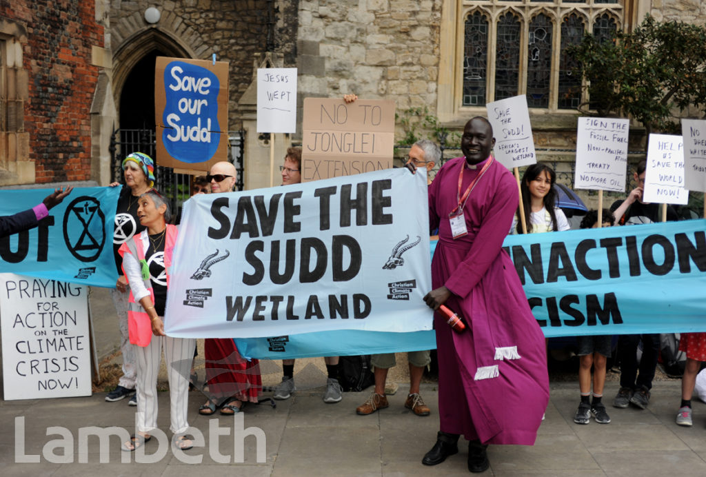 ARCHBISHOP MOSES DENG BOL, CHRISTIAN CLIMATE ACTION PROTEST, LAMBETH PALACE