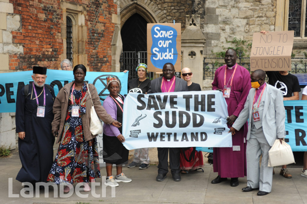 CHRISTIAN CLIMATE ACTION PROTEST, LAMBETH PALACE.