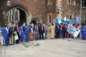 CHRISTIAN CLIMATE ACTION PROTEST, LAMBETH PALACE