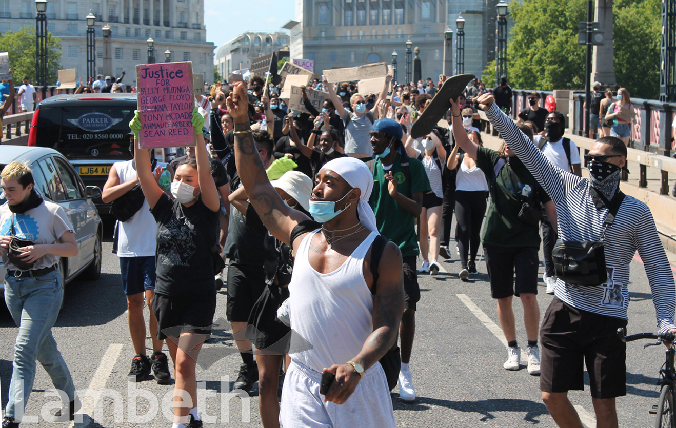 BLACK LIVES MATTER PROTEST, LAMBETH BRIDGE