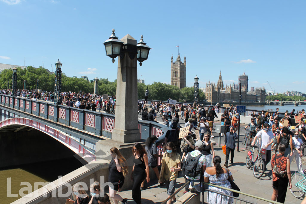 BLACK LIVES MATTER PROTEST, LAMBETH BRIDGE