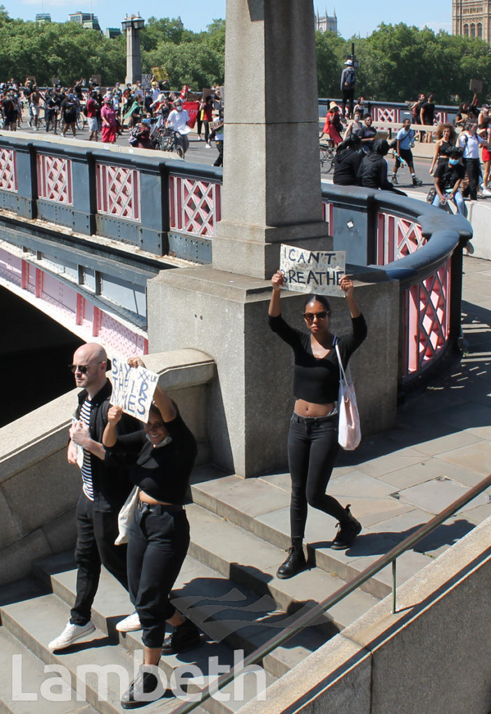 BLACK LIVES MATTER PROTESTERS, LAMBETH BRIDGE