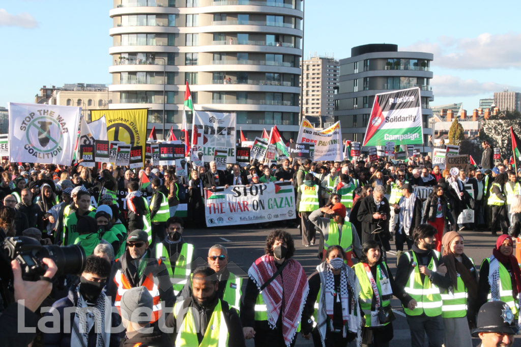 PALESTINIAN PROTEST MARCH, VAUXHALL BRIDGE