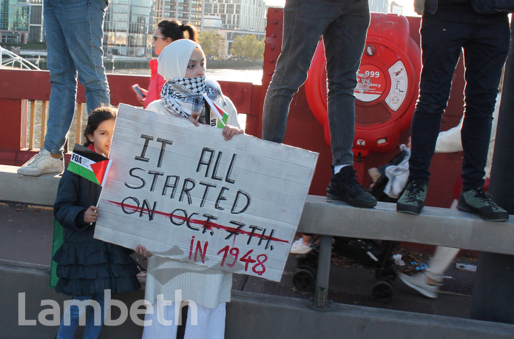 PALESTINIAN PROTEST, VAUXHALL BRIDGE