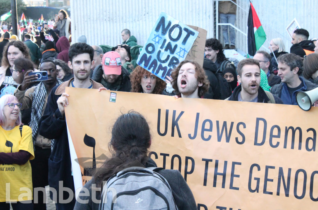 ‘NOT IN OUR NAME’ JEWISH PROTEST, VAUXHALL CROSS