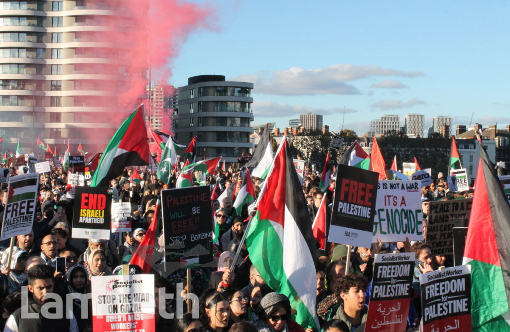 PALESTINIAN PROTEST MARCH, VAUXHALL BRIDGE