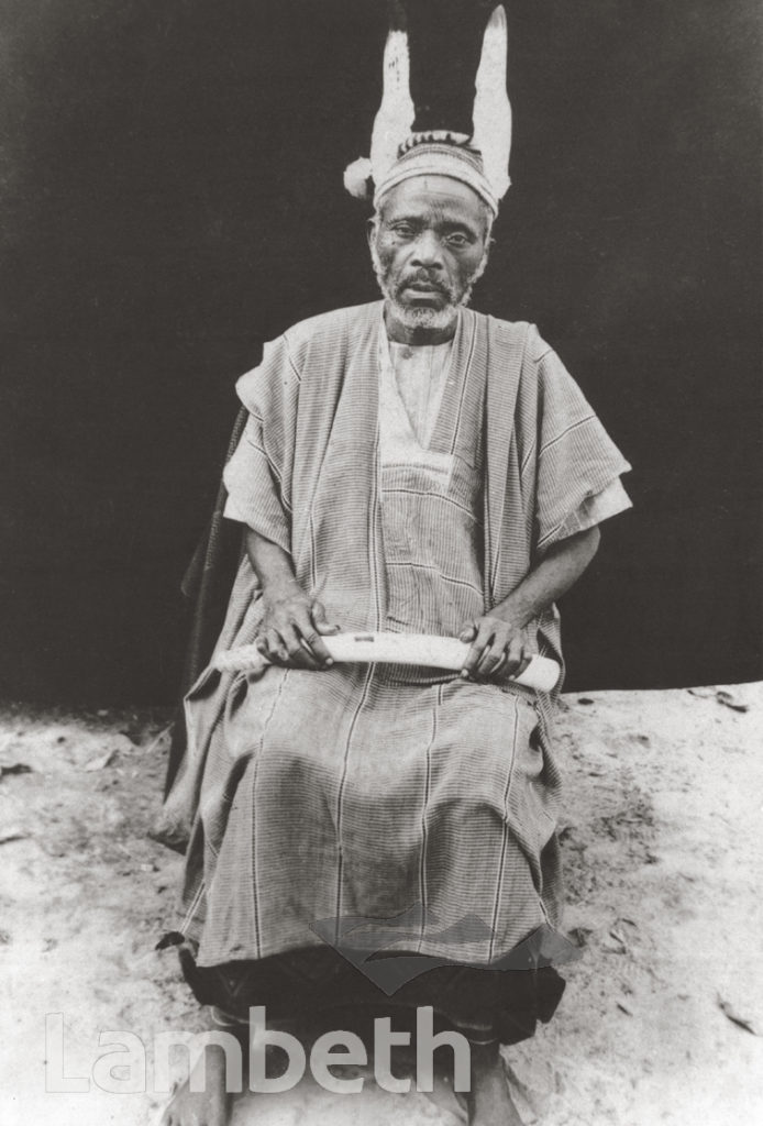 COPY PRINT, AFRICAN MAN WITH IVORY