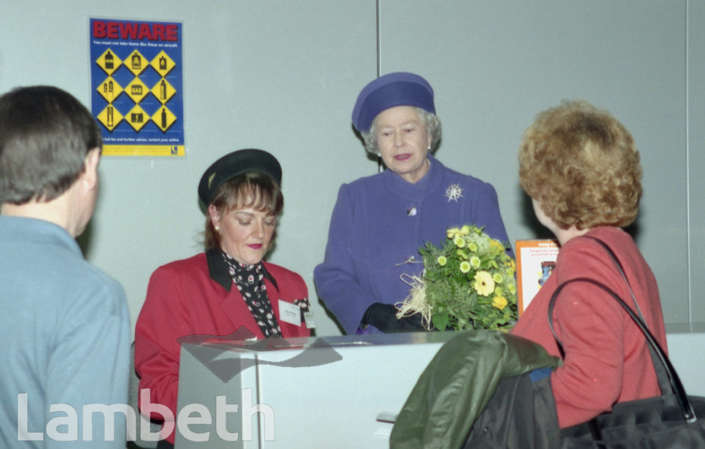 QUEEN ELIZABETH II, OPENING OF LUTON AIRPORT EXTENSION