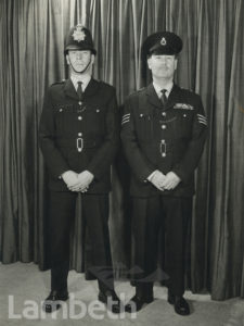 STUDIO PORTRAIT OF TWO POLICEMEN BY FRANK MANNING