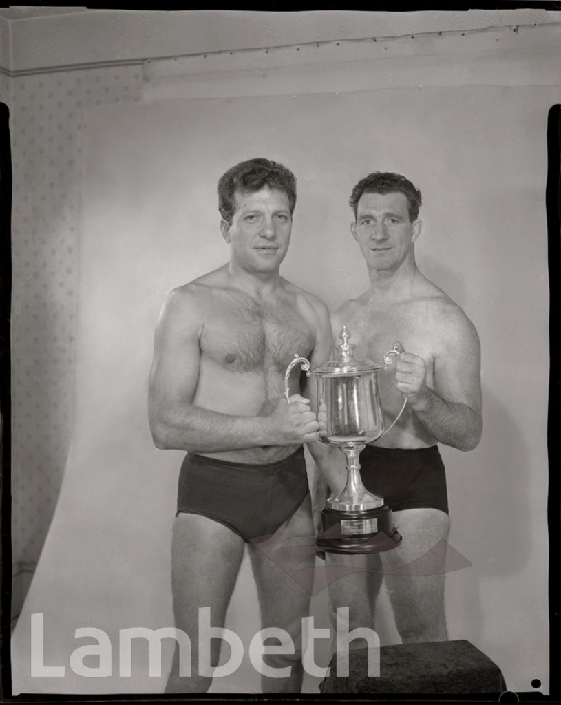 KEN JOYCE & EDDIE CAPELLI, BRITISH TAG TEAM WRESTLING CHAMPIONS