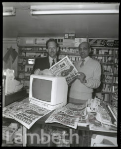 MR PATEL, NEWSAGENTS' COMPETION WINNER, 548 STREATHAM HIGH ROAD