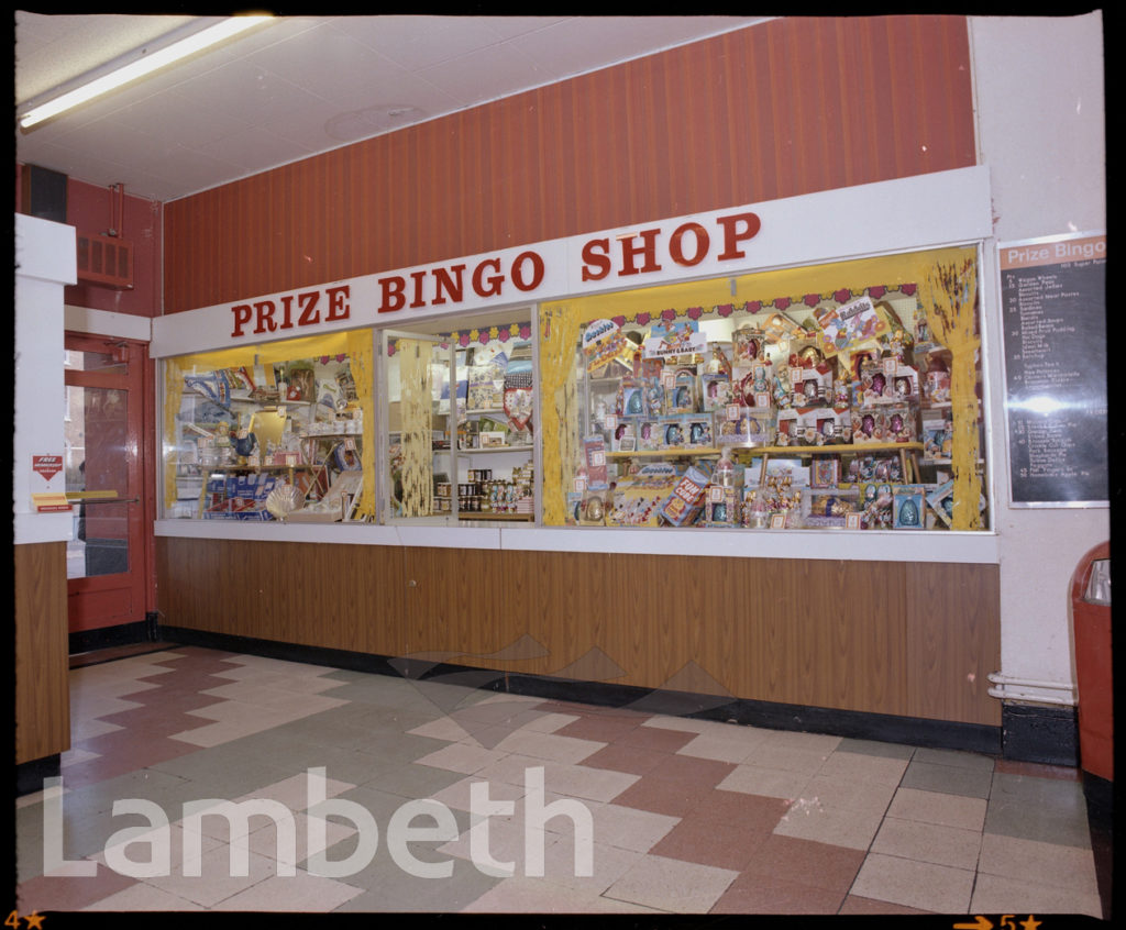 PRIZE SHOP, GRANADA BINGO HALL, KENNINGTON ROAD, KENNINGTON