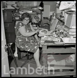 BETTY MANNING, RETOUCHING PHOTOGRAPHS, WINDMILL ROW, KENNINGTON