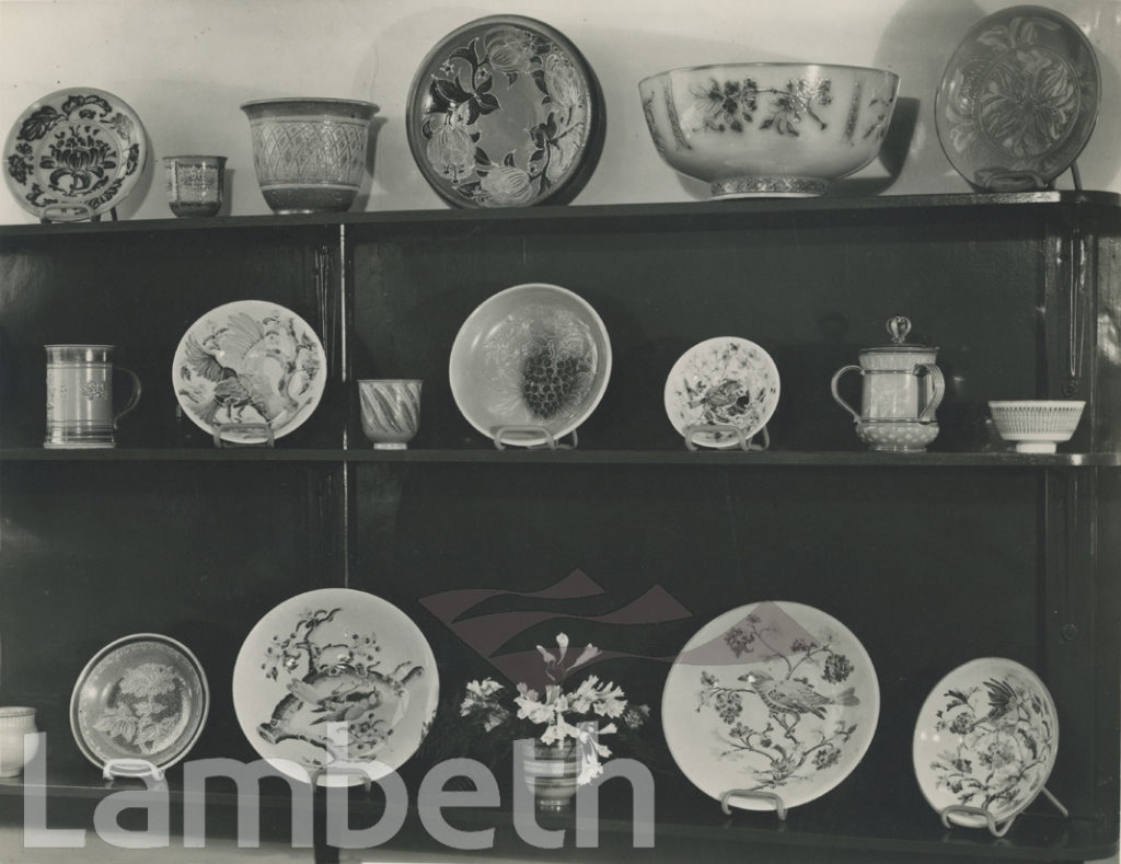 STUDIO POTTERY DISPLAY BY AGNETE HOY, DOULTON’S, LAMBETH