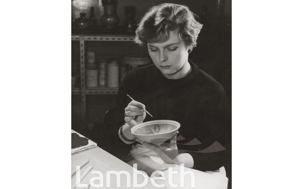 STUDIO ARTIST, DOULTON’S, BLACK PRINCE ROAD, LAMBETH