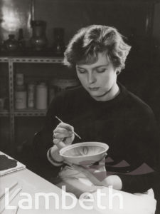 STUDIO ARTIST HELEN WALTERS, DOULTON'S, BLACK PRINCE ROAD, LAMBETH