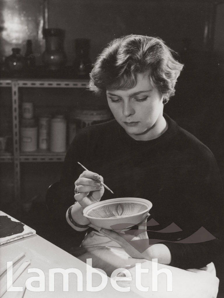 STUDIO ARTIST, DOULTON’S, BLACK PRINCE ROAD, LAMBETH