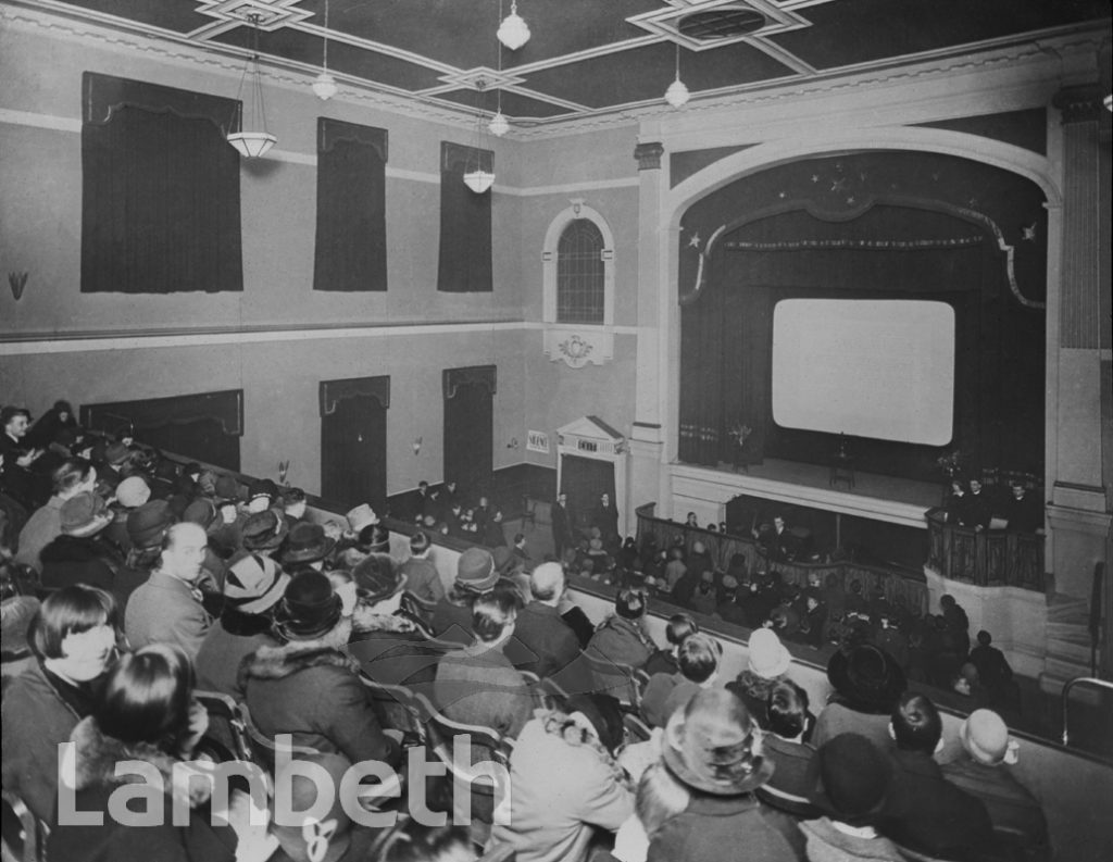 IDEAL CINEMA, LAMBETH MISSION INTERIOR, LAMBETH ROAD