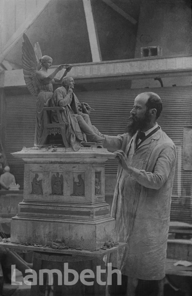 GEORGE TINWORTH SCULPTING HENRY FAWCETT MEMORIAL