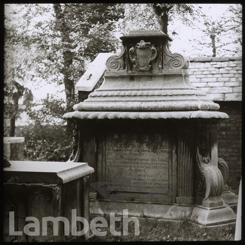 SAMUEL RUSH TOMB, ST PAUL’S, RECTORY GROVE, CLAPHAM