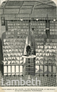 ADULT SCHOOL, SEPARATION SYSTEM, CHAPEL, WANDSWORTH PRISON