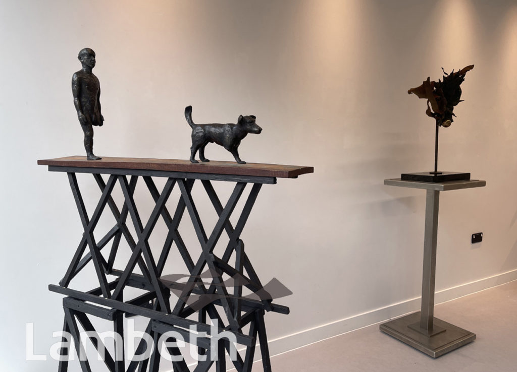 ‘CROSSING THE RIVER’, SCULPTURE BY STEPHEN DUNCAN, ‘VOICES FROM UKRAINE’ EXHIBITION, BRIXTON