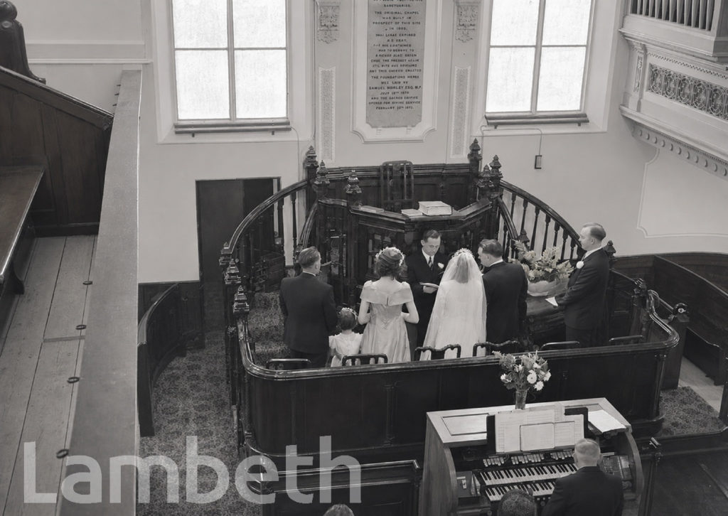 WEDDING, WELSH CHAPEL, SOUTHWARK BRIDGE ROAD