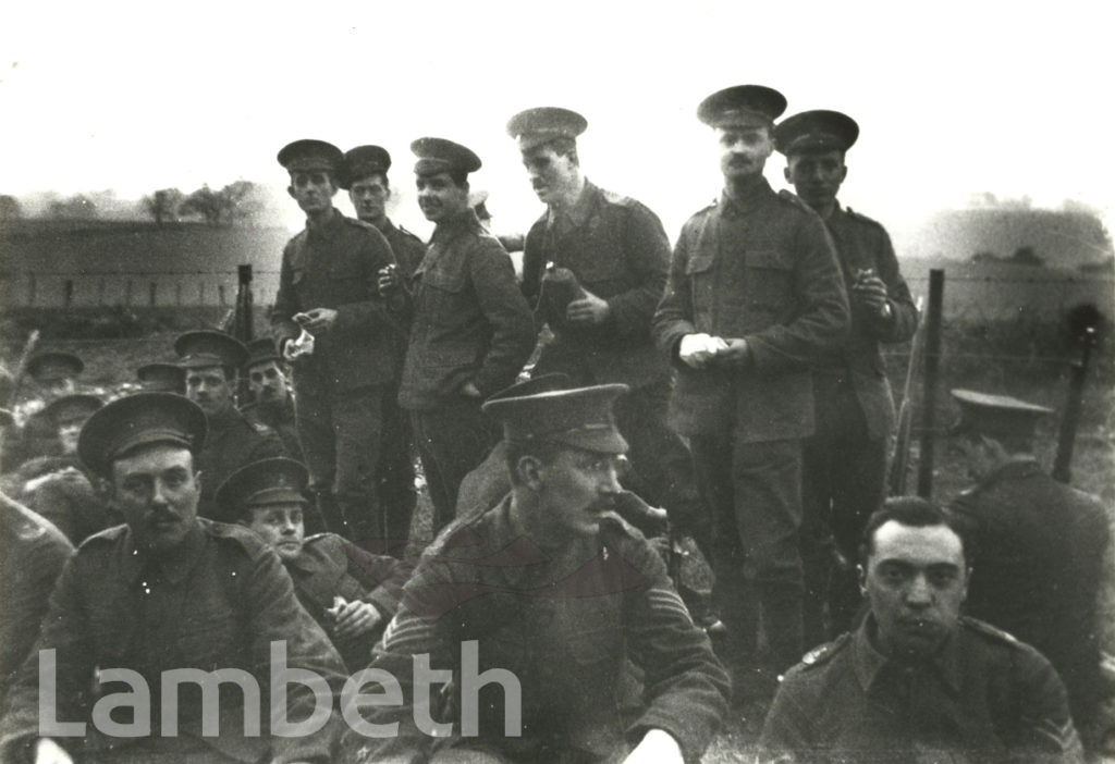 FIRST SURREY RIFLES SOLDIERS AT WWI TRAINING CAMP
