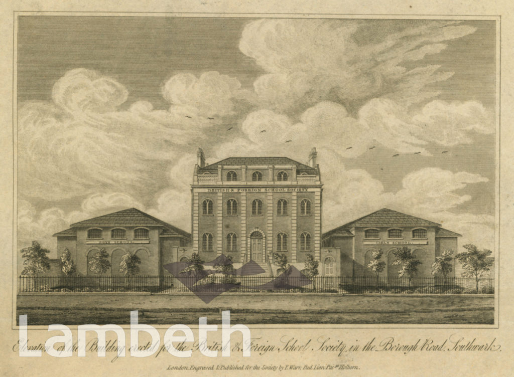 BRITISH & FOREIGN SCHOOL SOCIETY, BOROUGH ROAD, SOUTHWARK