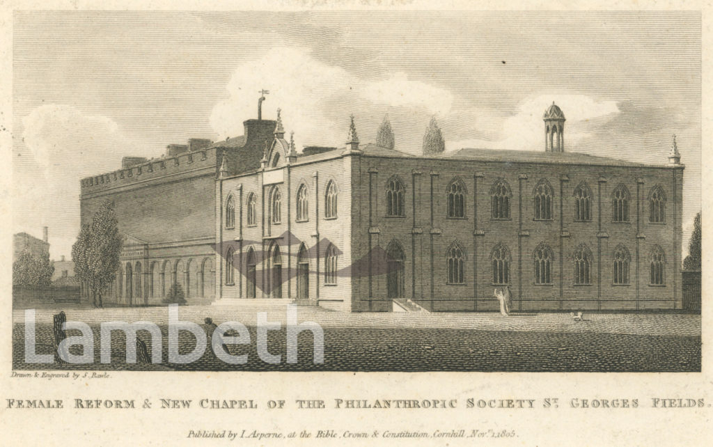 PHILANTHROPIC SOCIETY, FEMALE REFORM BUILDING, ST GEORGE’S FIELDS