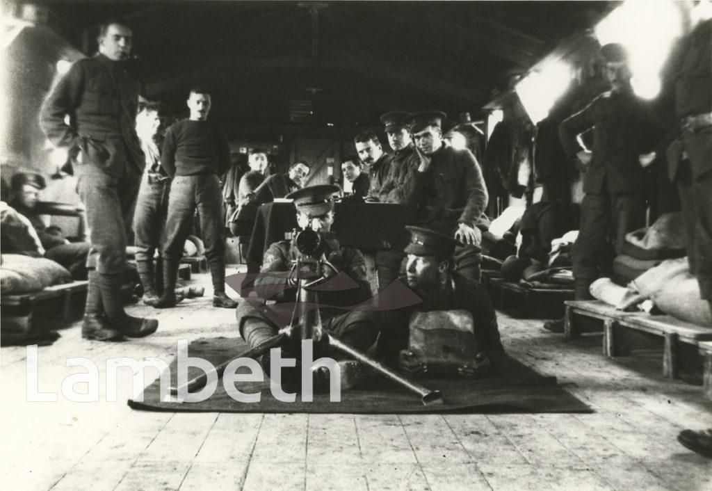MACHINE GUN EXERCISE, FIRST SURREY RIFLES, TRAINING CAMP