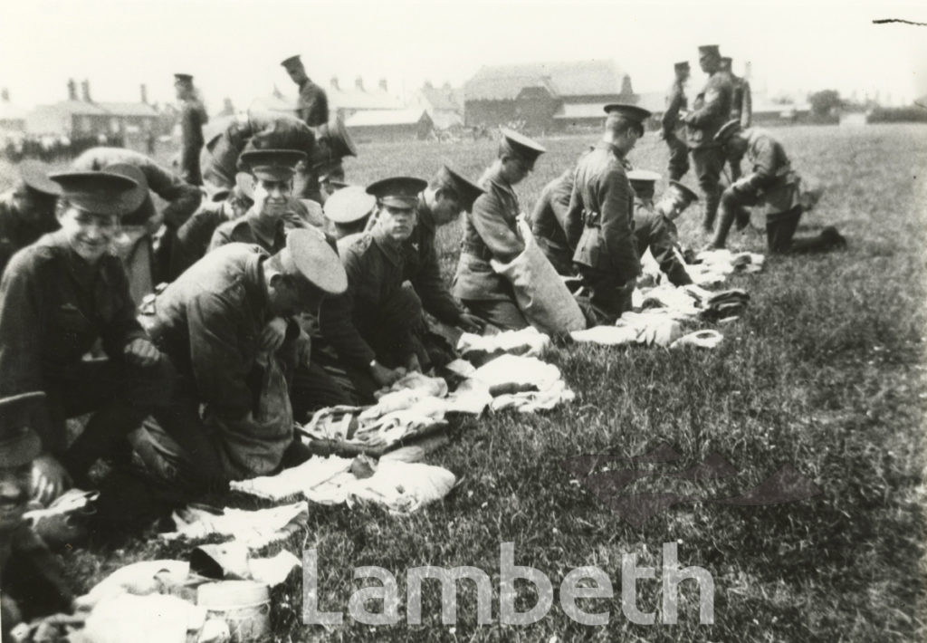 SOLDIERS, FIRST SURREY RIFLES TRAINING CAMP, WORLD WAR I