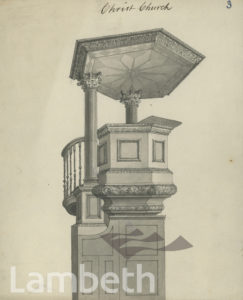 PULPIT. CHRIST CHURCH, BLACKFRIARS ROAD
