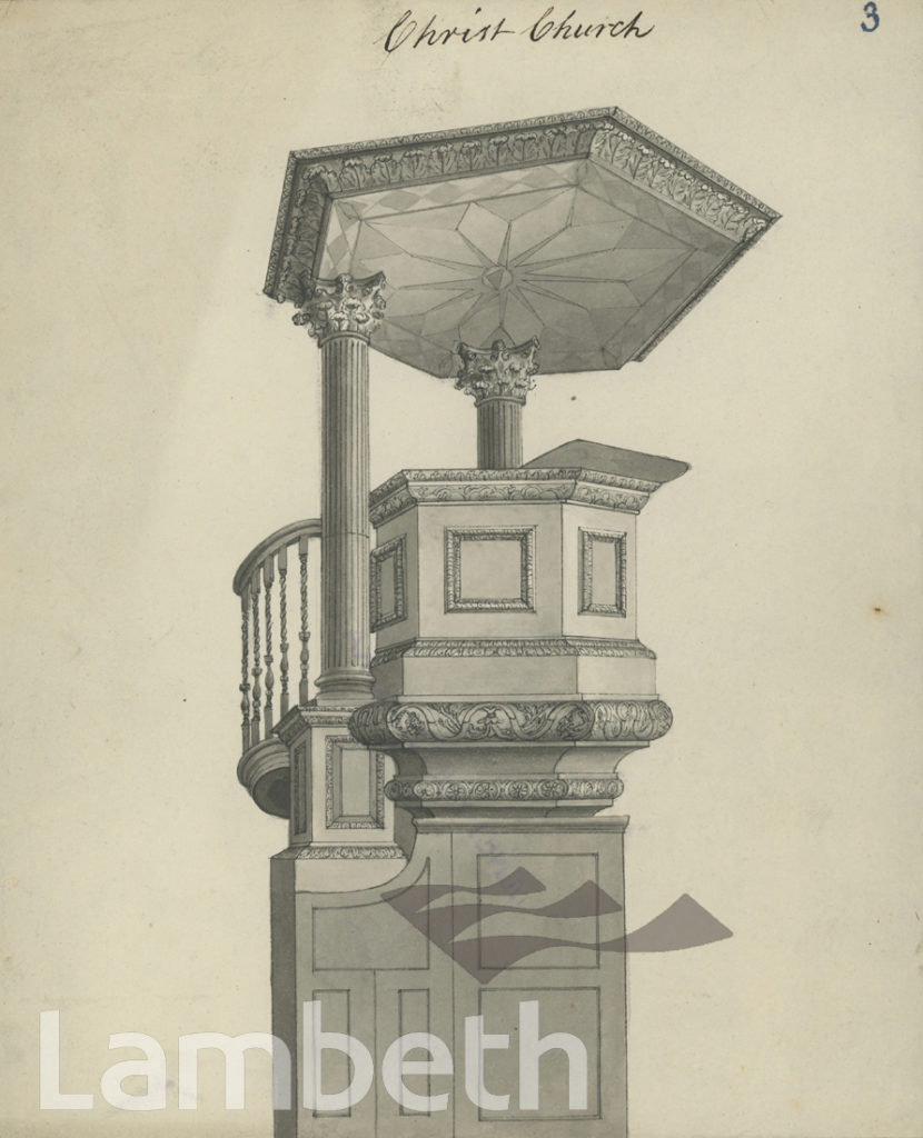 PULPIT. CHRIST CHURCH, BLACKFRIARS ROAD
