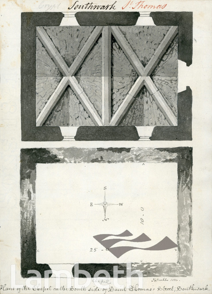 PLAN OF CHAPEL, ST THOMAS’S STREET, SOUTHWARK