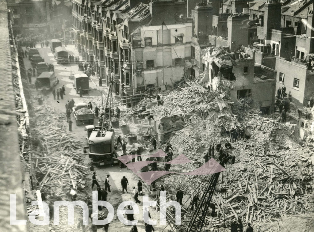 WORLD WAR II BOMB EXPLOSION, GURNEY STREET, ELEPHANT & CASTLE