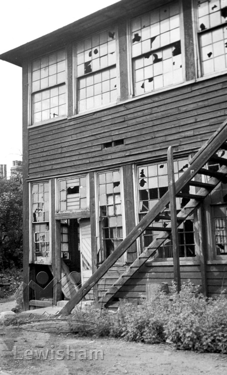 Lewisham Silk Mills Exterior Showing Outer Wooden Staircase Lewisham