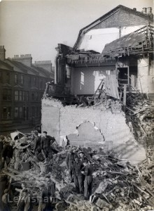 War damage to Evelyn Street, Deptford.