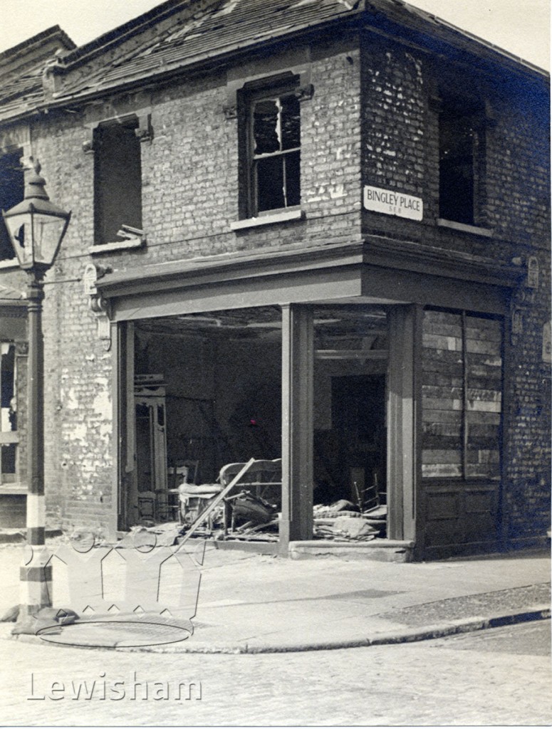 War damage to Bingley Place (near Grove Street)