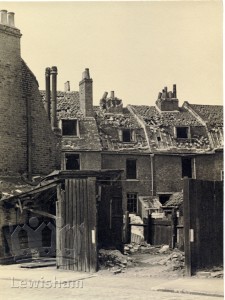 War Damage to the corner of Evelyn Street, Deptford