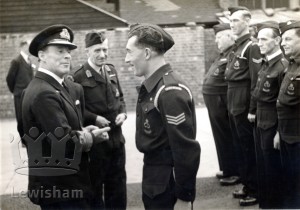 Civil Defence Inspection with Admiral Evans inspecting units