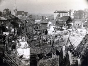 Blackheath bomb damage during World War Two