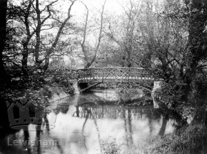 Ladywell Fields Rustic Bridge Over River Ravensbourne