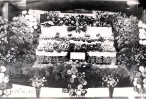Display of Fruit, flowers and Vegetables, grown on Deptford, St. George’s Hall