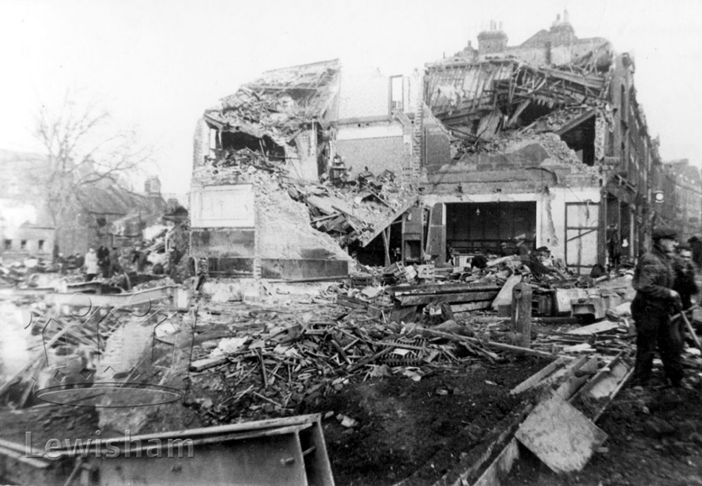 Bomb damage to Woolworth’s, New Cross