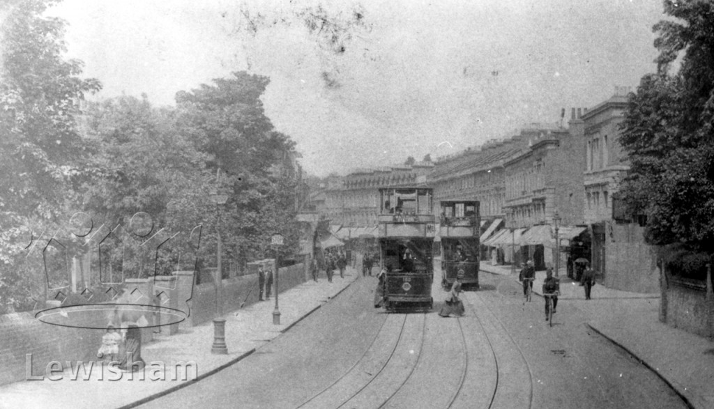 Lee High Road (1st Tram Week) Showing Blessington Road On The Right