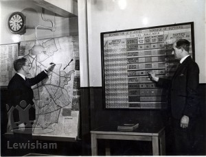Personnel in Deptford’s Control Room (Town Hall)