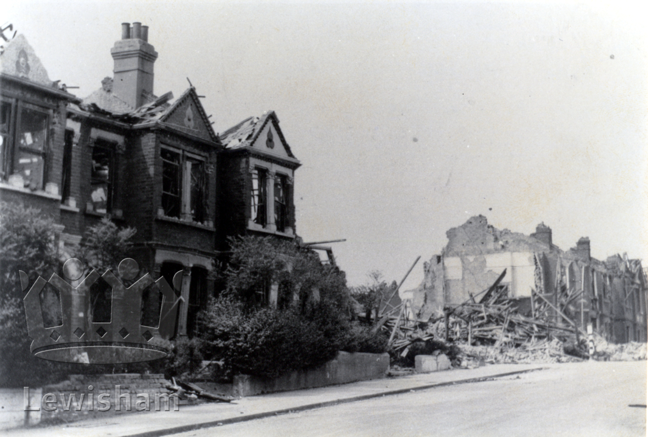 Bomb damage in Shell Road Lewisham Borough PhotosLewisham Borough Photos